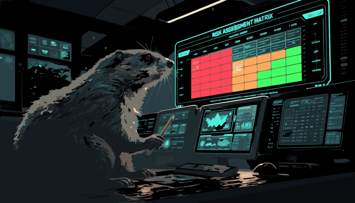 Une marmotte analyse une matrice de risques